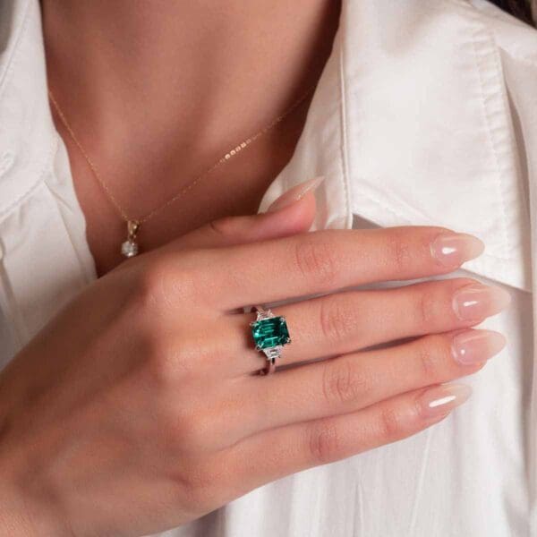 Aubrey Emerald 9X7-10X8 Lab Grown Emerald