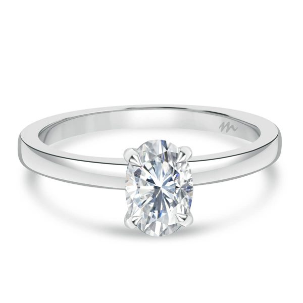 Holly Oval 7x5-8x6 Moissanite fancy cut popular solitaire ring