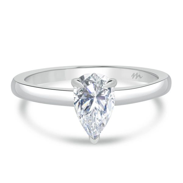 Holly Pear 8x5-10x7 Moissanite fancy cut popular solitaire ring