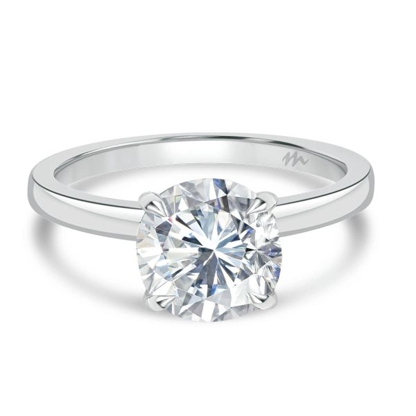 Holly Round 7.5-8.0 Moissanite brilliant cut popular solitaire