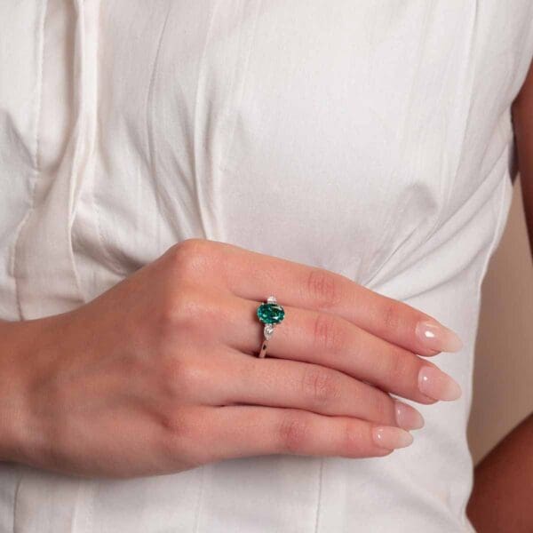 Tara Oval 9X7 Lab Grown Emerald