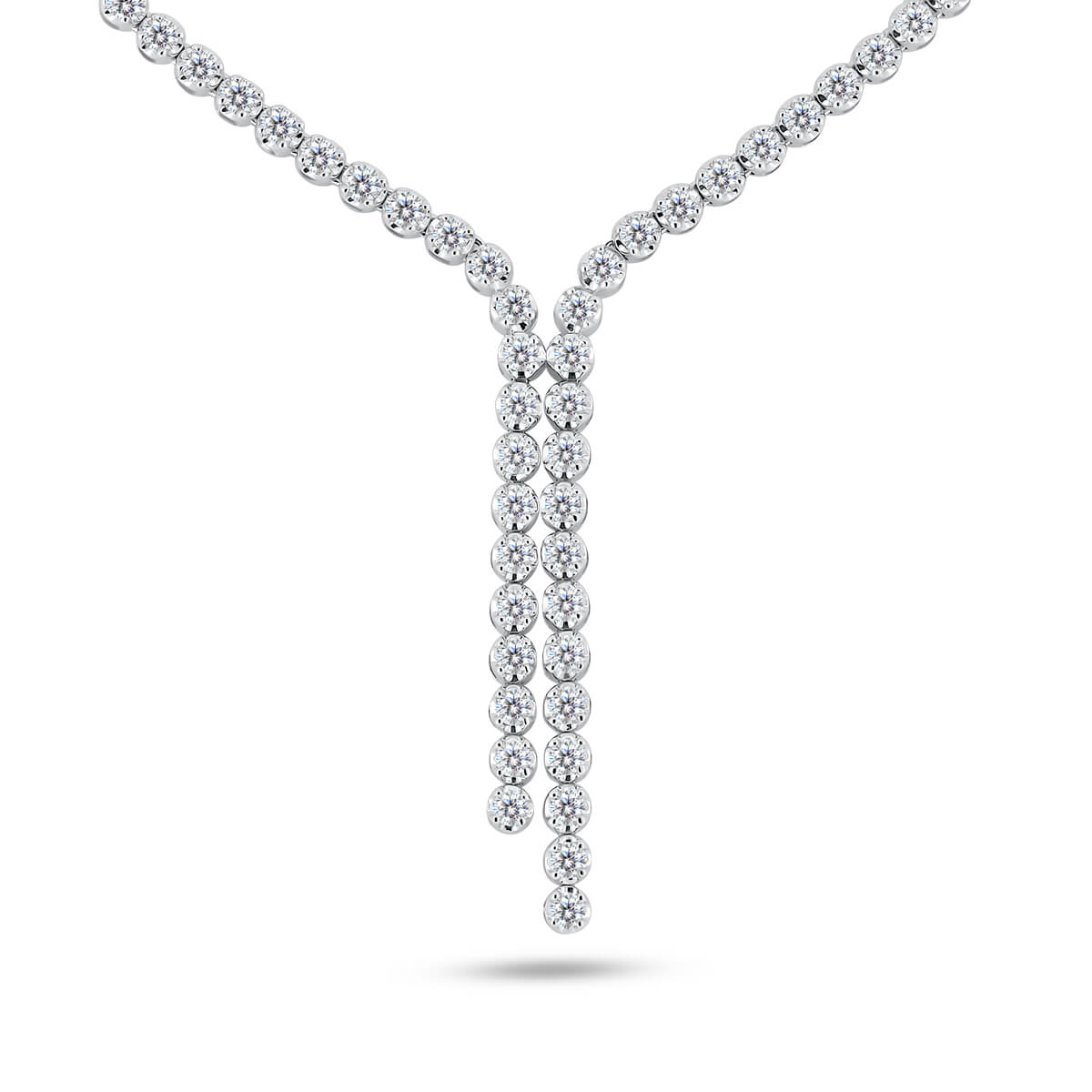 Buy 14k Gold 5 Pointer Lab Grown Diamond Illusion Tennis Chain 3.70mm  6.50ct 16-26' Online at SO ICY JEWELRY