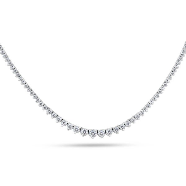 Vera 3.5 lab grown diamond tennis necklace with graduating accents