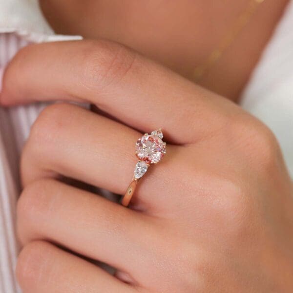 Tara Round1.88ct Pink Lifestyle Hand Web