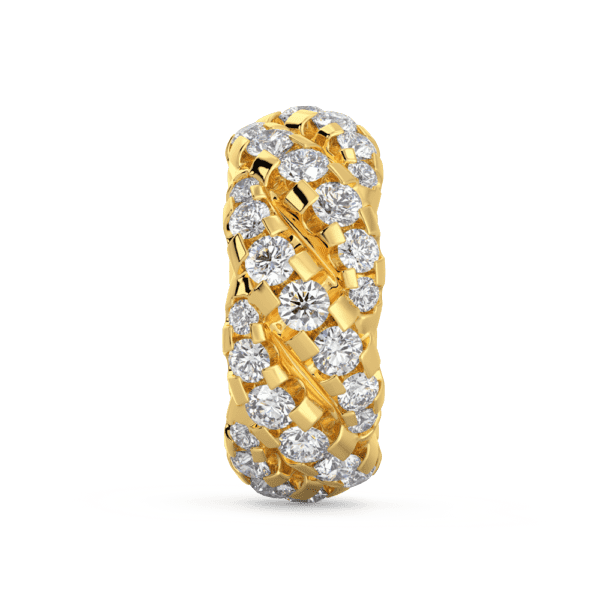 Indie Front Yellow Gold Lab Grown Diamond Rondelle Pendant