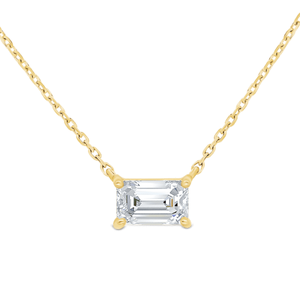 Alice Emerald 18K Yellow Gold Setting Only - suits 6mmx4mm Emerald