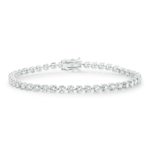 Bernadine 3.0 White Gold Lab Grown Diamond 3 Prong Classic Full Tennis Bracelet