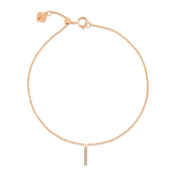 Small Initial 18K Rose Gold I