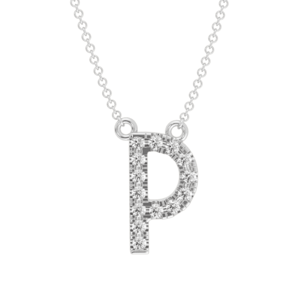 Large Initial Necklace 18K Rose Gold P
