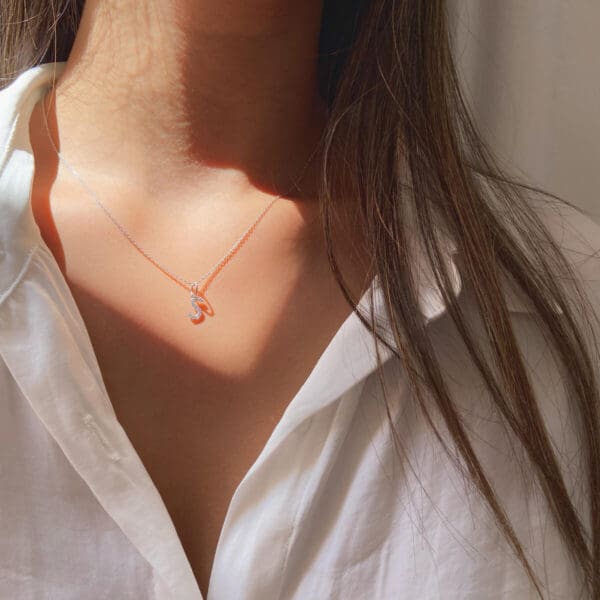 Small Initial Pendant 18K Rose Gold S