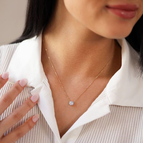 Alice Round 18K Yellow Gold Setting Only - Suits 6.5Mm Round