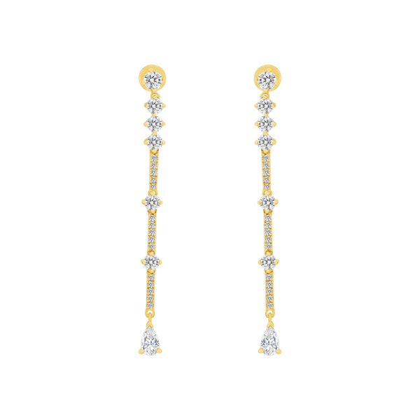 Enara Pear LGD 18K Yellow Gold 1.22tcw