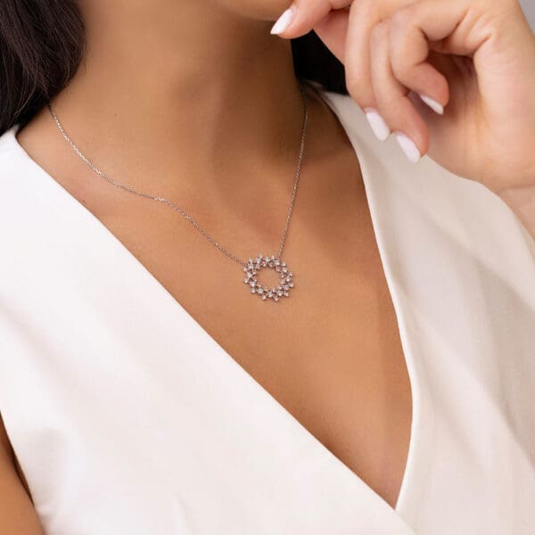 Savannah Pink 18K White Gold
