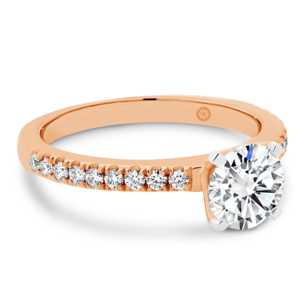 Payton 6.5 Angled Rose Gold Lab Grown Diamond 4 Prong Classic Prong Set Half Band Ring