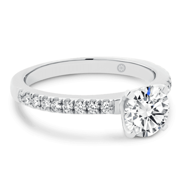 Payton 6.5 Angled White Gold Lab Grown Diamond 4 Prong Classic Prong Set Half Band Ring