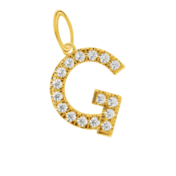 Large Initial Pendant 18K Rose Gold Z
