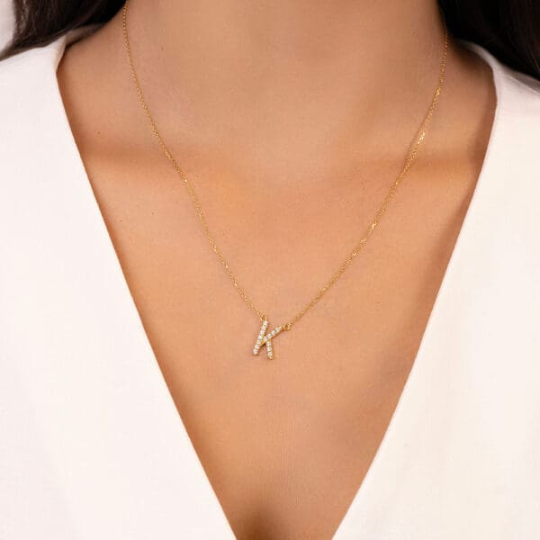 Large Initial Necklace