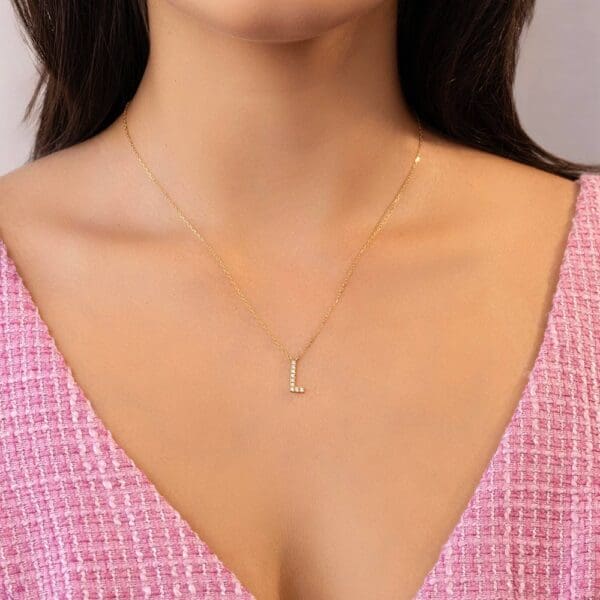 Large Initial Necklace