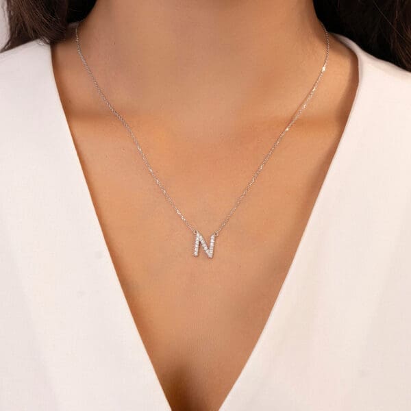 Large Initial Necklace