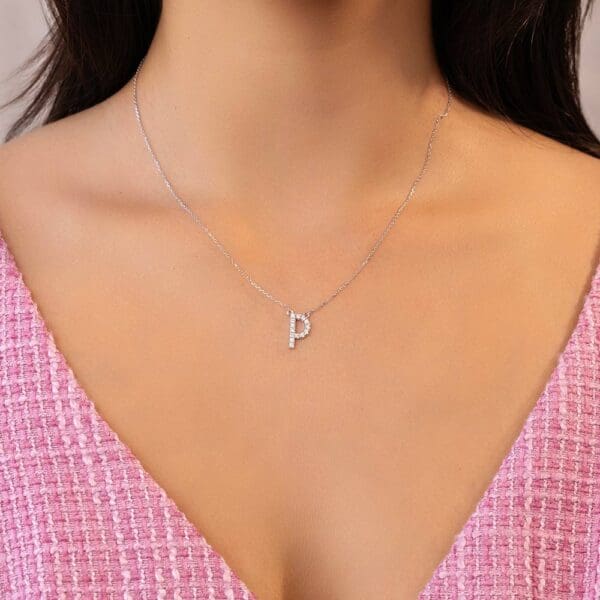 Large Initial Necklace