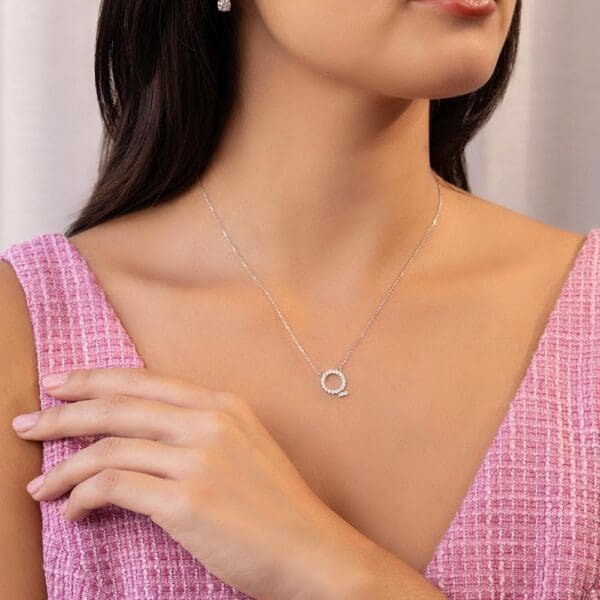 Large Initial Necklace 18K Rose Gold Q