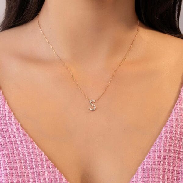 Large Initial Necklace