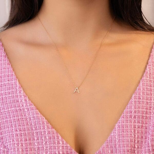 Small Initial Necklace