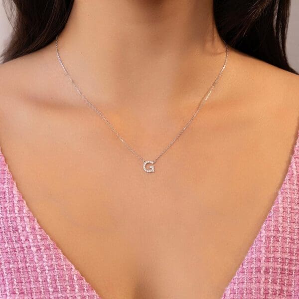 Small Initial Necklace