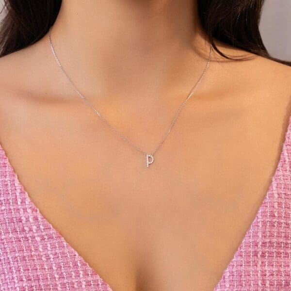 Small Initial Necklace