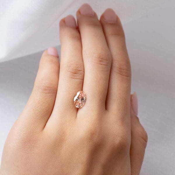 2.07Ct Fancy Vivid Pink Oval Cut Lab Grown Diamond