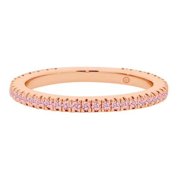 Angelica Pink 1.1 Rose Gold Lab Grown Diamond U Prong Set Wedding Ring
