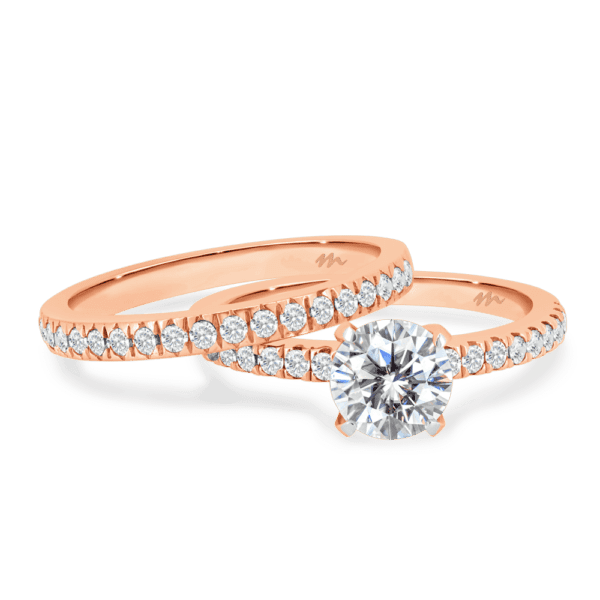 Payton A Payton 6.5 Rose Gold Moissanite Straight Prong Set Wedding Ring