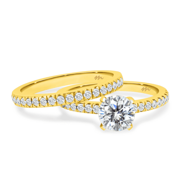 Payton A Payton 6.5 Yellow Gold Moissanite Straight Prong Set Wedding Ring