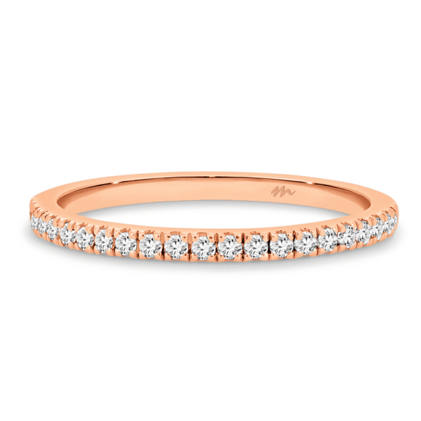 Pia A Rose Gold Moissanite Straight Prong Set Wedding Ring