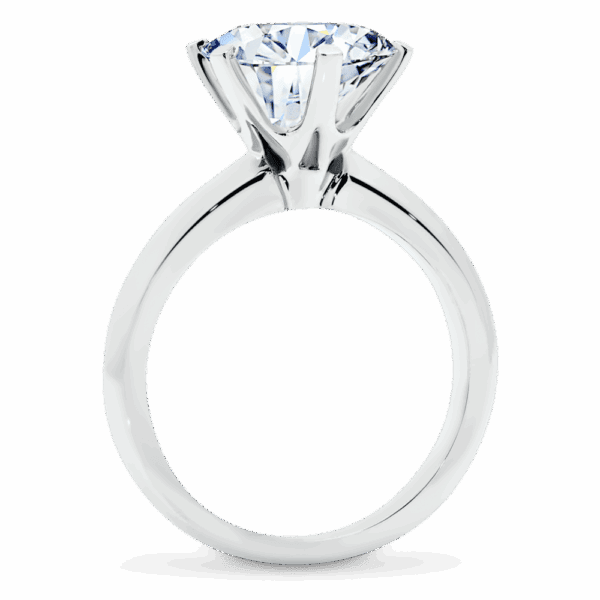 Audrey 10 0 Side White Gold Diamond 6 Prong Knife Edge Solitaire Ring