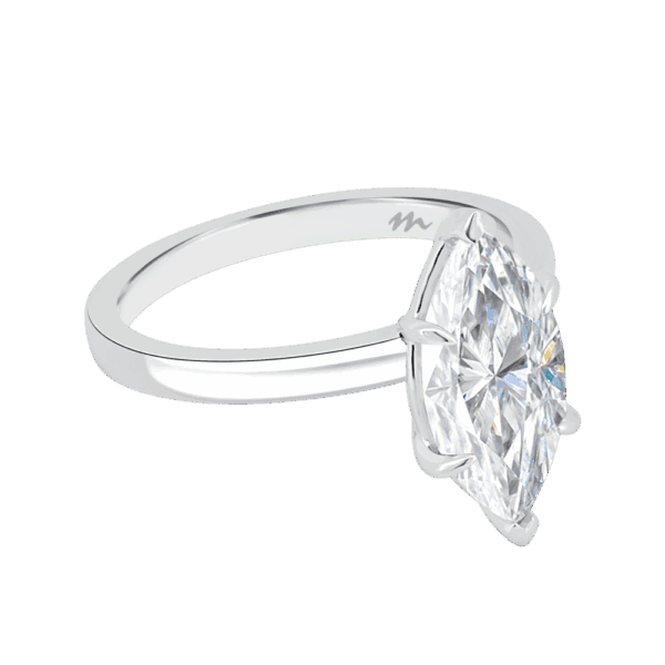Holly Marquise 13X6 5 Angled White Gold Moissanite Fancy Cut Popular Solitaire Ring