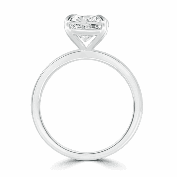 Holly Oval 10X8 Side White Gold Diamond Fancy Cut Popular Solitaire Ring