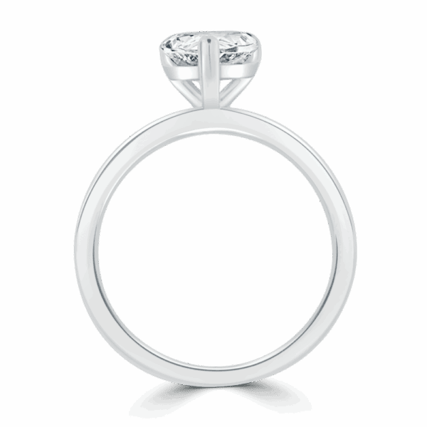 Holly Pear 10X7 Side White Gold Diamond Fancy Cut Popular Solitaire Ring