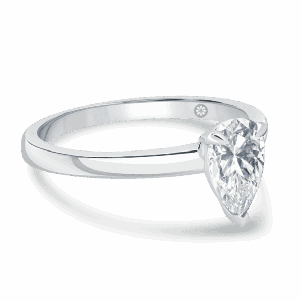 Holly Pear 8X5 Angled White Gold Lab Grown Diamond Fancy Cut Popular Solitaire Ring