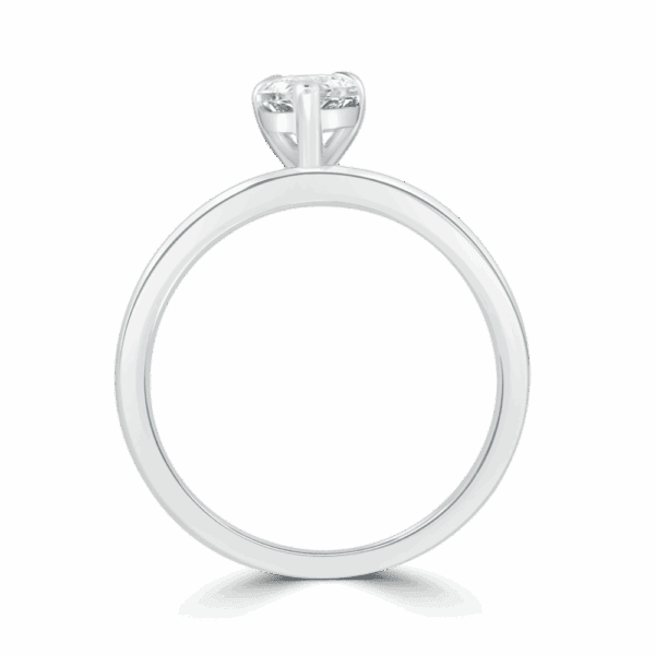 Holly Pear 8X5 Side White Gold Diamond Fancy Cut Popular Solitaire Ring