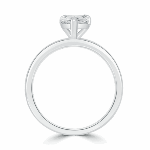 Holly Pear 9X6 Side White Gold Diamond Fancy Cut Popular Solitaire Ring