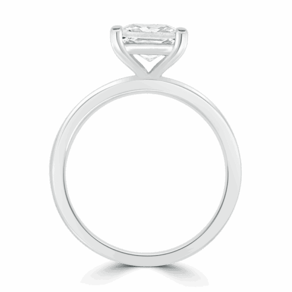 Holly Square 7 0 Side White Gold Diamond Fancy Cut Popular Solitaire Ring