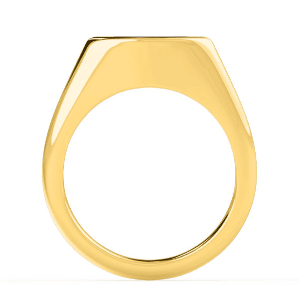 Jolene Marquise Side Yellow Gold Diamond East West Knife Edge Bezel Solitaire Ring