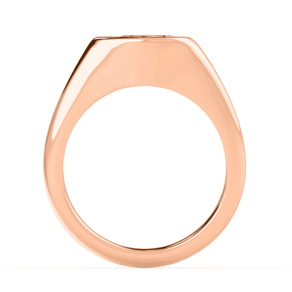 Jolene Pear Side Rose Gold Diamond East West Knife Edge Bezel Setting Solitaire Ring