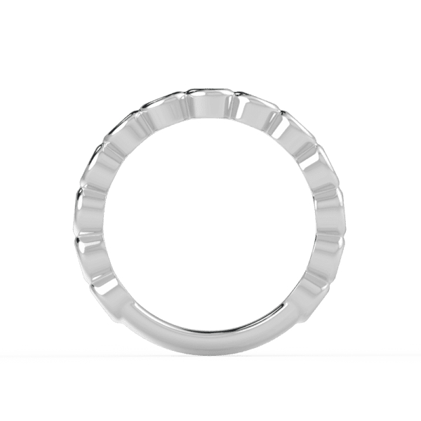Roxie 2 5 Side White Gold Diamond Round Bezel Set Wedding Ring