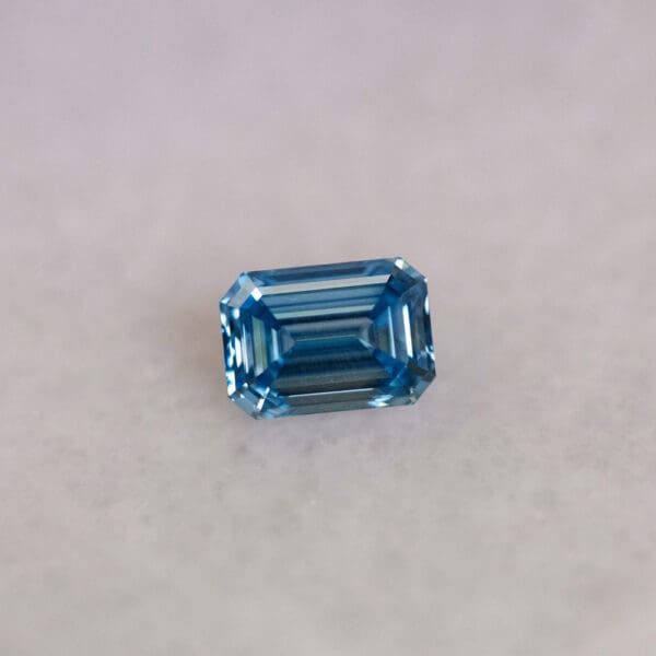 Emerald Cut 1 54ct Fancy Vivid Blue VS1 611383108 Front