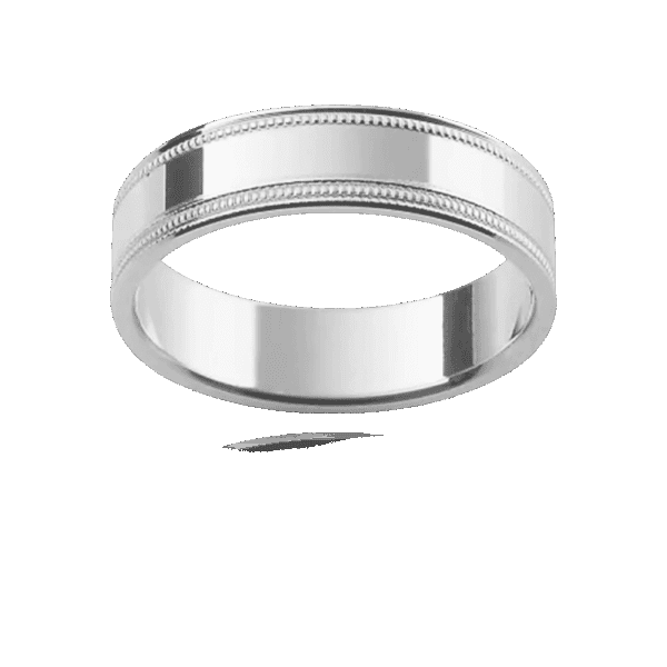 P11 5mm yellow gold hammered finish beveled edge mens wedding band