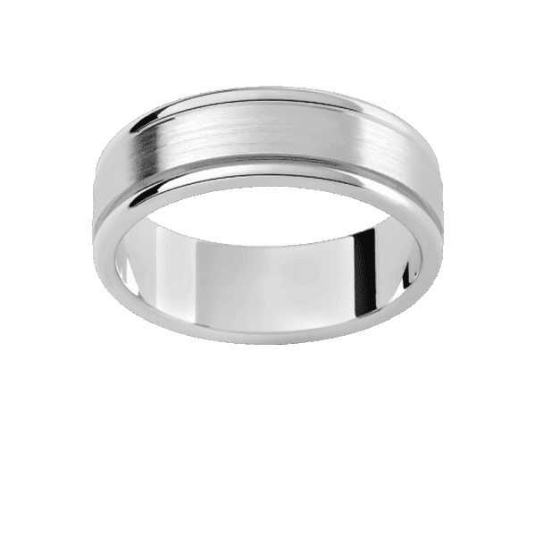 P277 6mm yellow gold flat profile polished soft edge mens wedding ring
