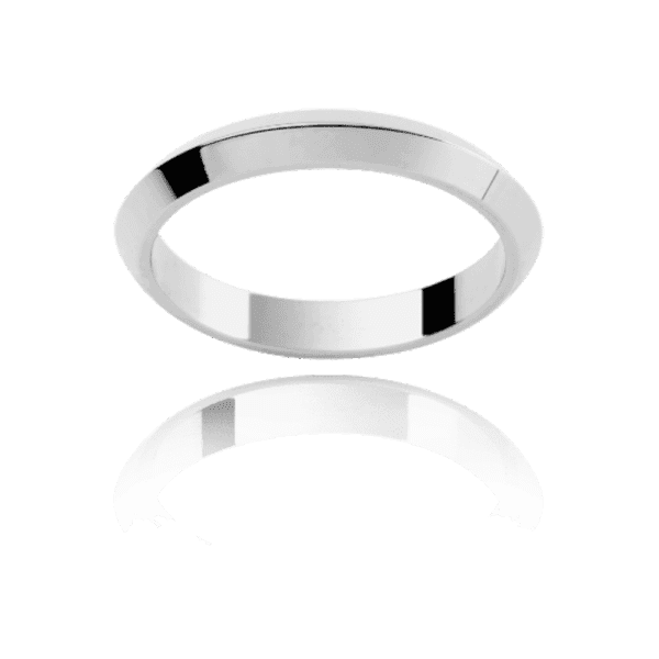 P308 3Mm White Gold Defined Knife Edge Mens Gold Ring