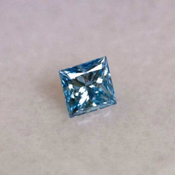 Princess Cut 2 21Ct Fancy Vivid Blue Vs1 610317816 Angle
